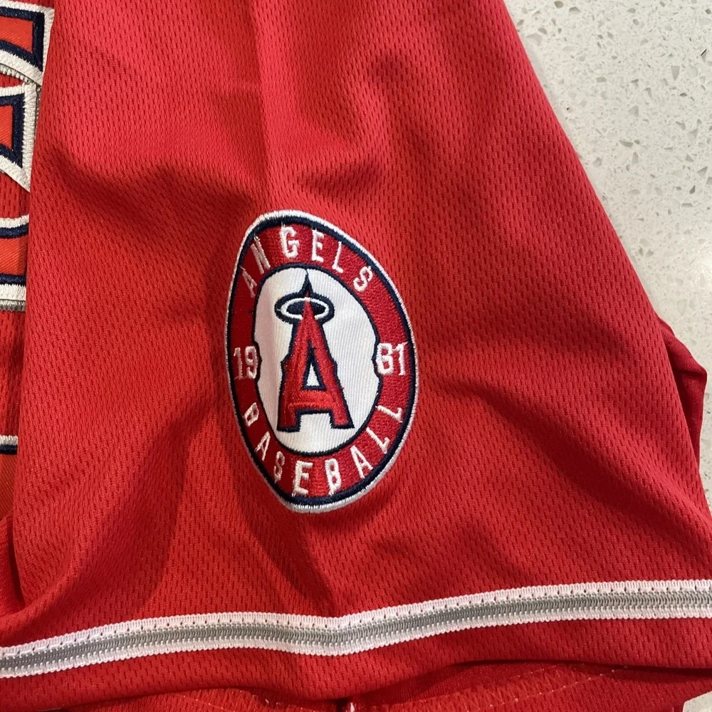 NWT Mike‎ Trout Nike Authentic Alternate Red Jersey Size 56 Los Angeles Angels